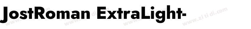 JostRoman ExtraLight字体转换